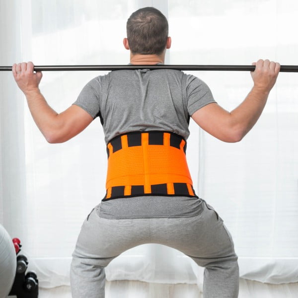 Oranžno-črni športni pas za hujšanje in držo telesa InnovaGoods, velikost L