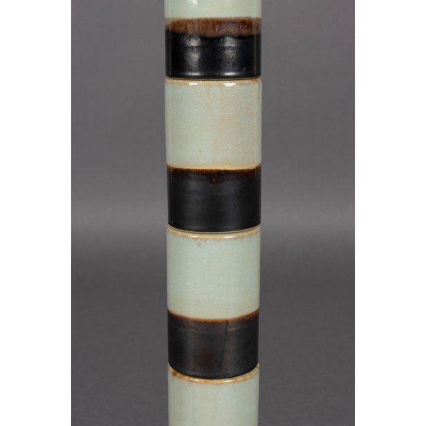 Temno rjava in žajbljevo zelena stoječa svetilka s tekstilnim senčilom (višina 143 cm) Vertigo – Dutchbone-image-3