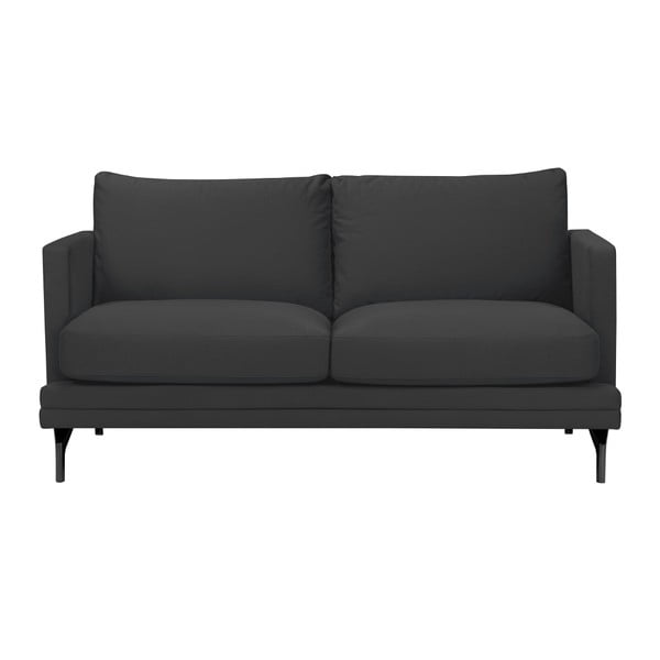 Temno siva zofa z naslonom za noge v črni barvi Windsor & Co Sofas Jupiter