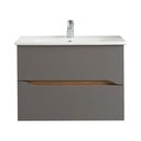 Siva omarica za pod umivalnik brez umivalnika 72x51 cm Set 357 - Pelipal