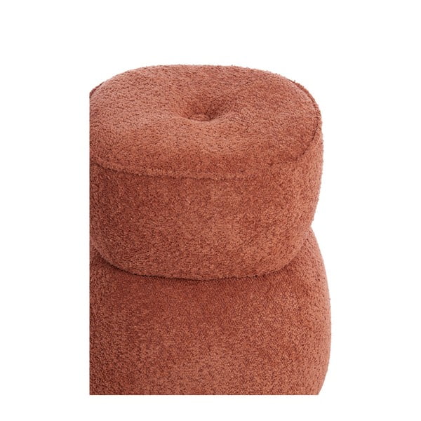 Oranžen tabure iz tkanine bouclé Leyla – Light & Living-image-3