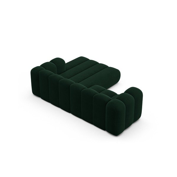 Temno zelena kotna sedežna garnitura (desni kot) Lupine – Micadoni Home-image-3