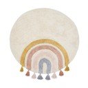 Slonokoščena pralna ročno tkana bombažna otroška preproga ø100 cm Tadea – Kave Home