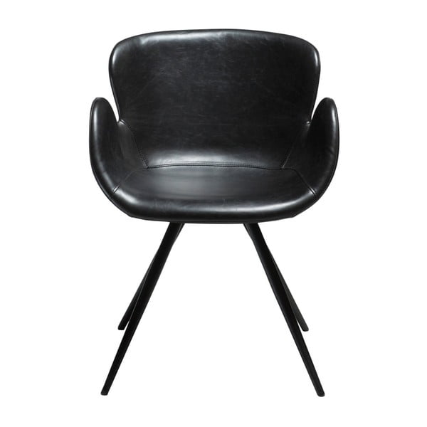 Črn oblazinjen jedilni stol z nasloni za roke Gaia – DAN-FORM Denmark-image-2