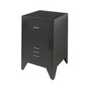 Črna kovinska otroška nočna omarica BRONXX – Vipack