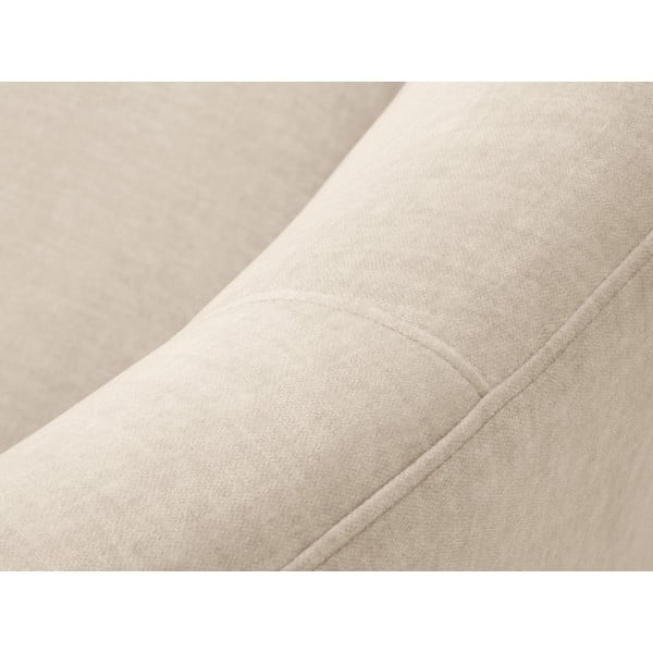 Bež žametna asimetrična zofa Mazzini Sofas Debbie, desna-image-1