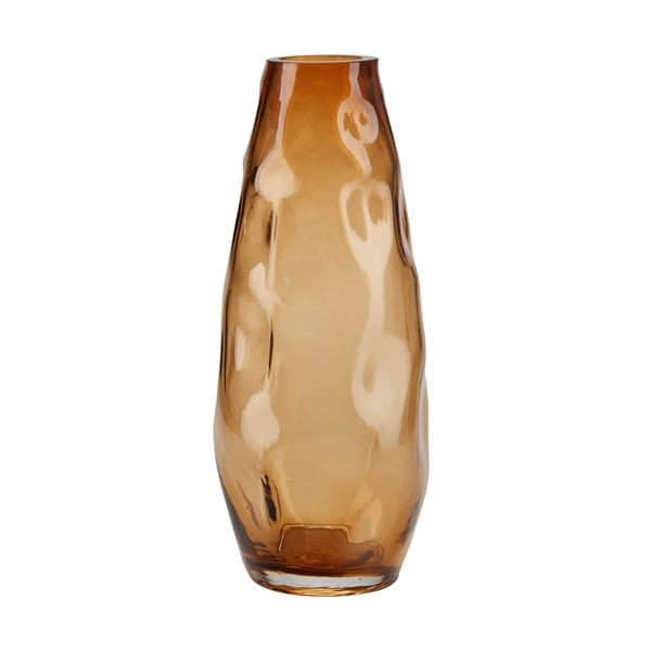 Svetlo oranžna steklena vaza Bahne & CO, višina 28 cm