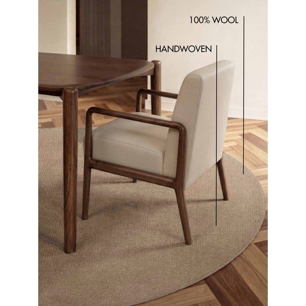 Bež ročno tkana volnena okrogla preproga ø 160 cm Greenwich – Ted Baker-image-4