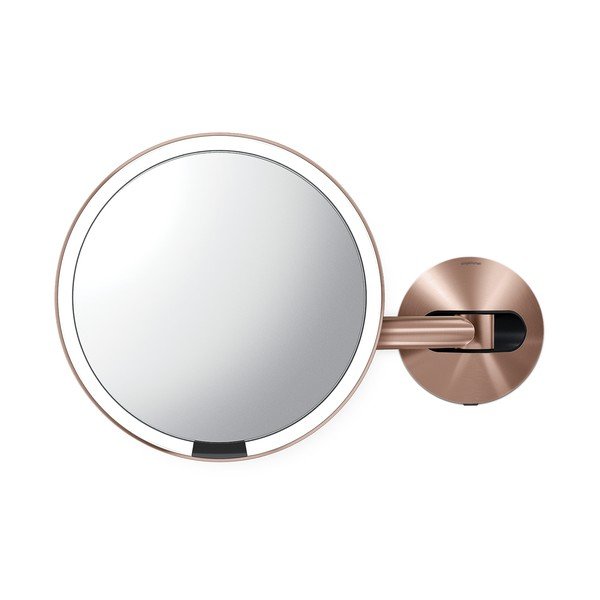 Stensko/kozmetično ogledalo z lučjo/povečevalno (5x) ø 20 cm Sensor – simplehuman