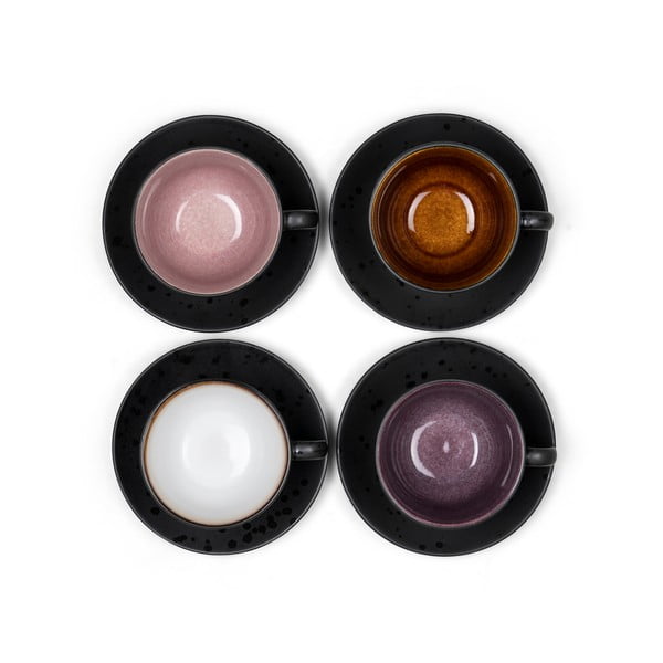 Črne keramične skodelice v kompletu 4 ks 240 ml Gastro Black/Mix – Bitz-image-1