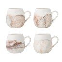 Kremno bele skodelice v kompletu 4 ks iz kamenine 250 ml Lyre – Bloomingville