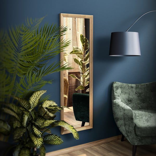 Stensko ogledalo v rjavem okvirju Styler Paris, 47 x 147 cm-image-1
