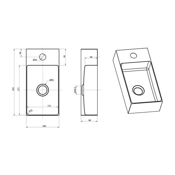 Manjši umivalnik iz nerjavečega jekla v bakreni barvi 36,5x18 cm Aurum – Sapho-image-2