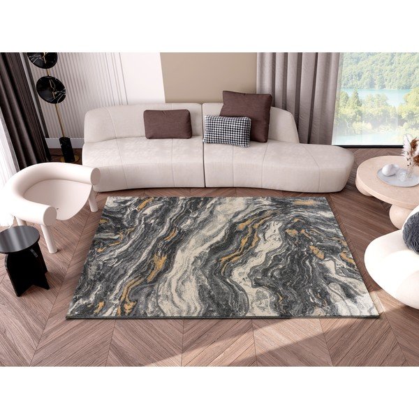 Siva preproga 200x140 cm Marmol Onda - Universal-image-1