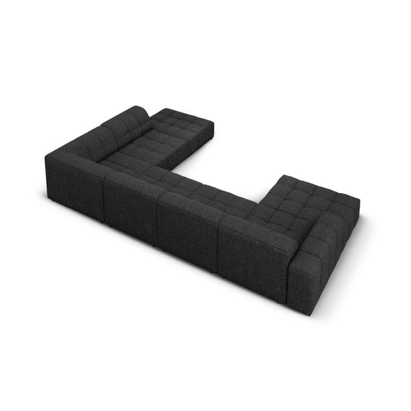 Antracitno siva kotna sedežna garnitura (desni kot/v obliki črke "U") Chicago – Cosmopolitan Design-image-4