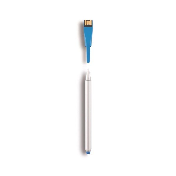 Pisalo z diskom USB Točka 4 GB, modra-image-3