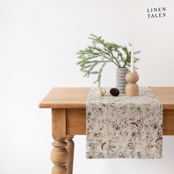 Lanen namizni tekač z božičnim motivom 40x200 cm – Linen Tales