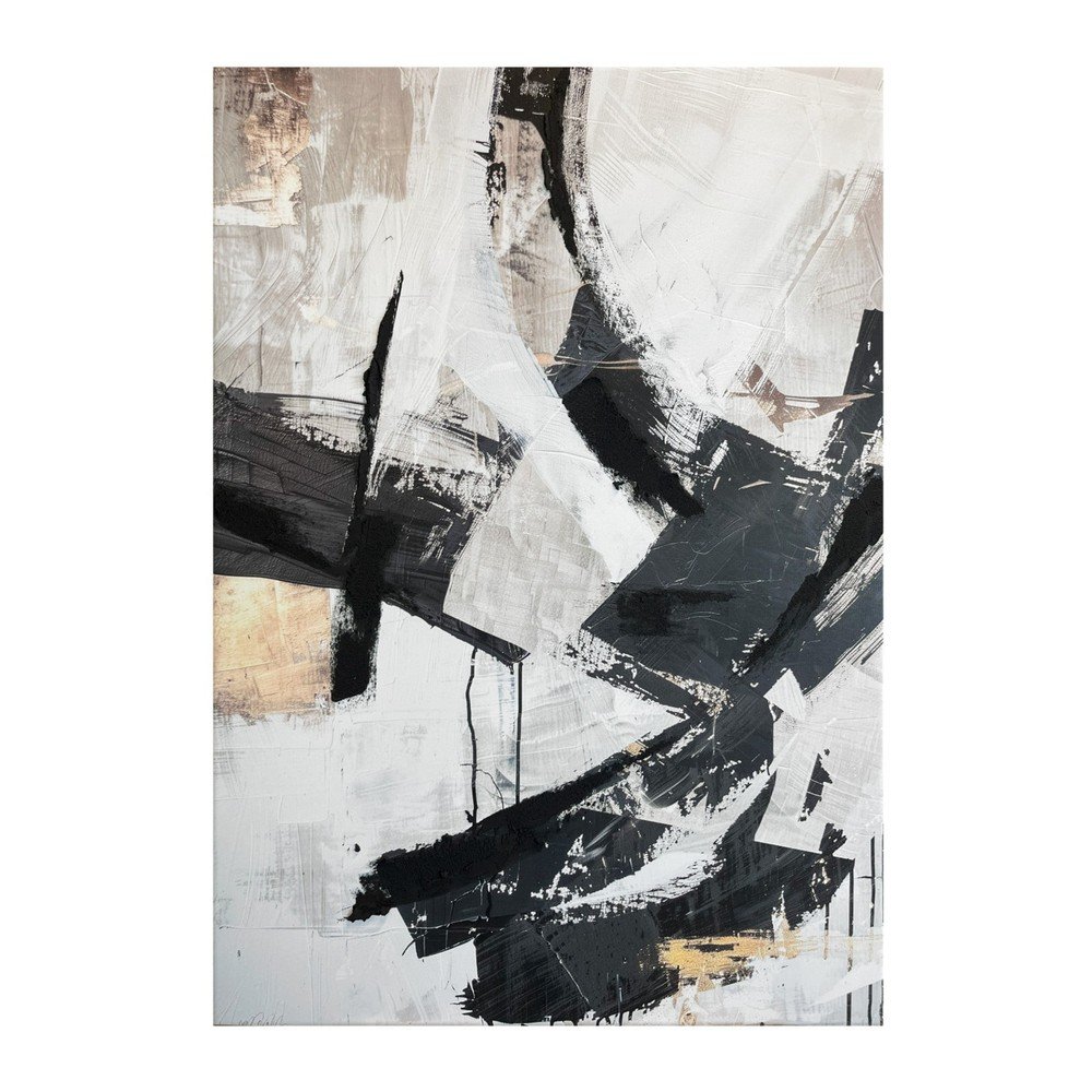 Slika z ročno naslikanimi elementi 70x100 cm Ash