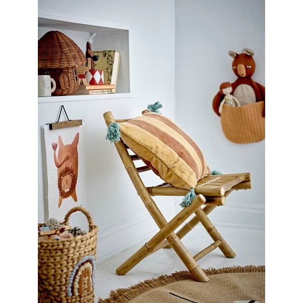 Rjava tekstilna otroška škatla za shranjevanje 46x7,5x33 cm Toto – Bloomingville Mini-image-1