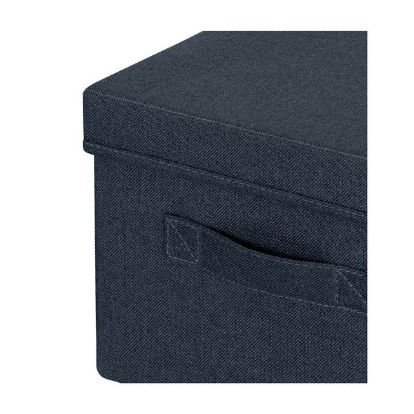 Temno sive tekstilne škatle za shranjevanje v kompletu 2 ks s pokrovom 28.5x38x20 cm – Leitz-image-2
