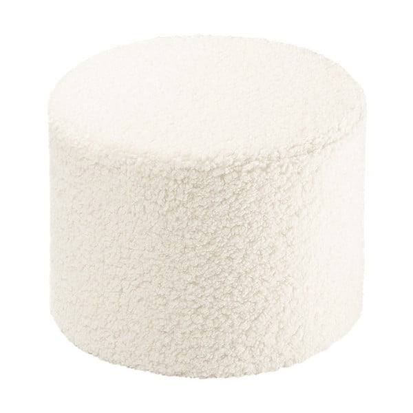 Kremno bel otroški tabure iz tkanine bouclé – Wigiwama