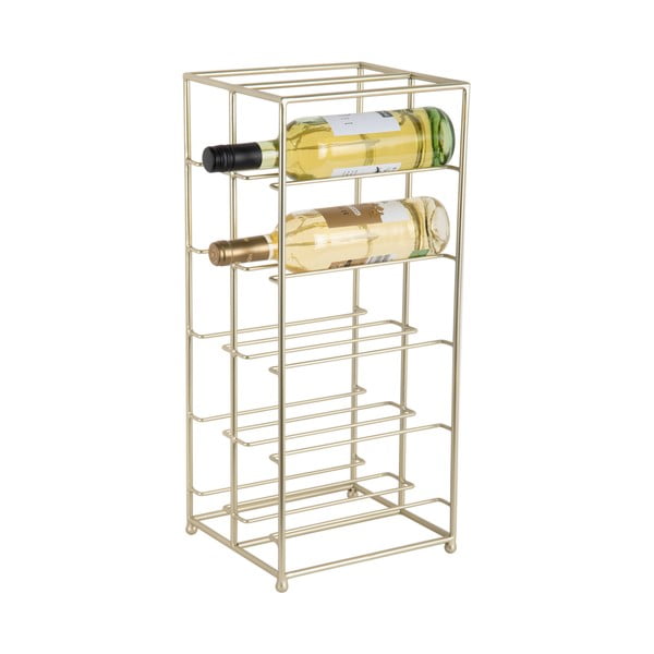Kovinsko držalo za vino v zlati barvi za 10 steklenic 25x57x22,5 cm Dual Floor – PT LIVING-image-3