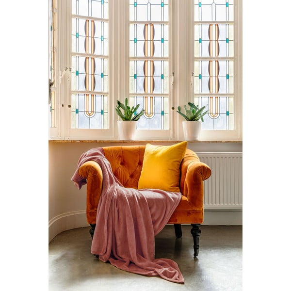 Opečnato oranžno pregrinjalo iz mikropliša 220x240 cm Plaid – Tiseco Home Studio-image-1