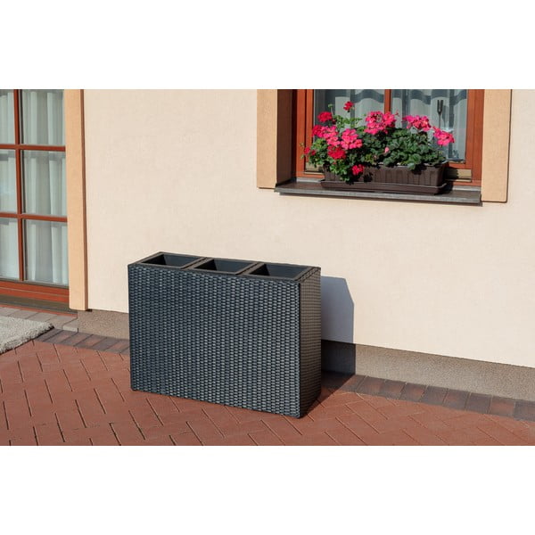 Črn vrtni cvetlični lonček Bonami Essentials Patteo-image-1