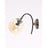 Oker rumeno-črna stenska svetilka ø 15 cm Yoyo – Squid Lighting