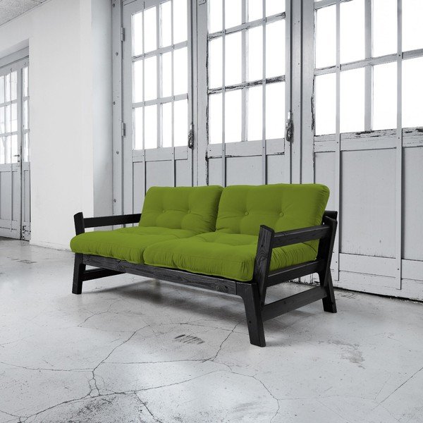 Raztegljiv kavč Karup Step Black/Lime