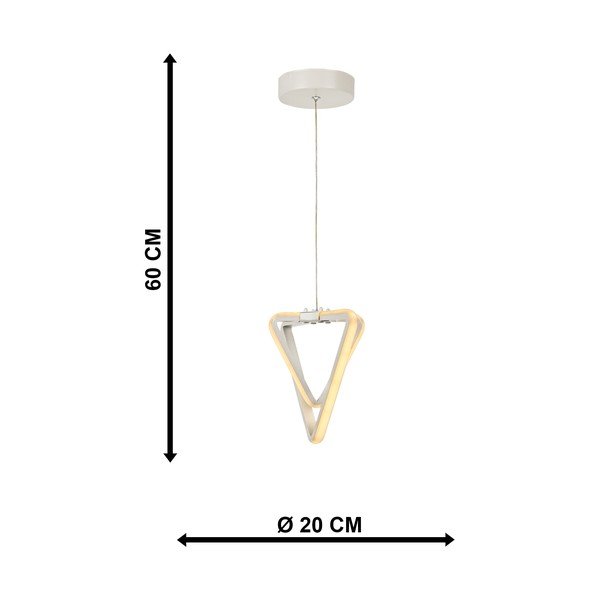 Bela kovinska LED viseča svetilka ø 20 cm Baris – Squid Lighting-image-4