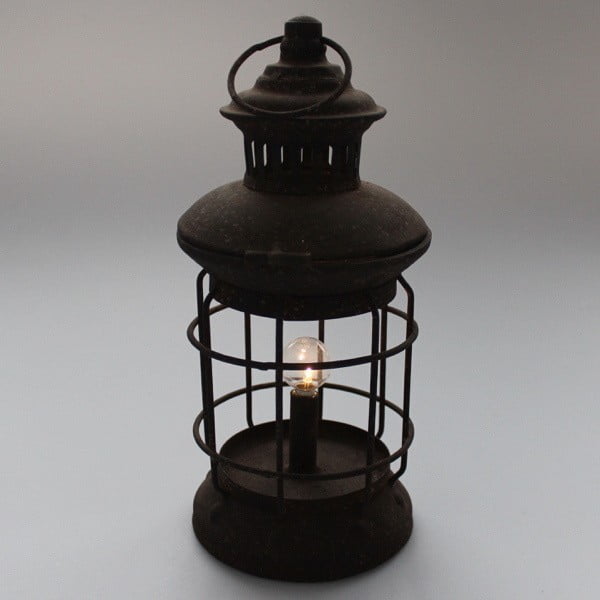 Črna kovinska svetilka z žarnico Dakls