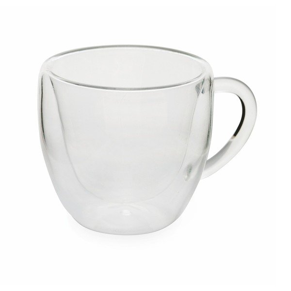 Komplet 6 steklenih vrčkov za kavo z ročajem Villa d'Este Moka, 90 ml