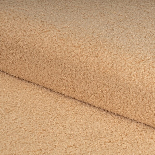 Svetlo rjav tabure iz tkanine bouclé Folding – Casa Selección-image-1