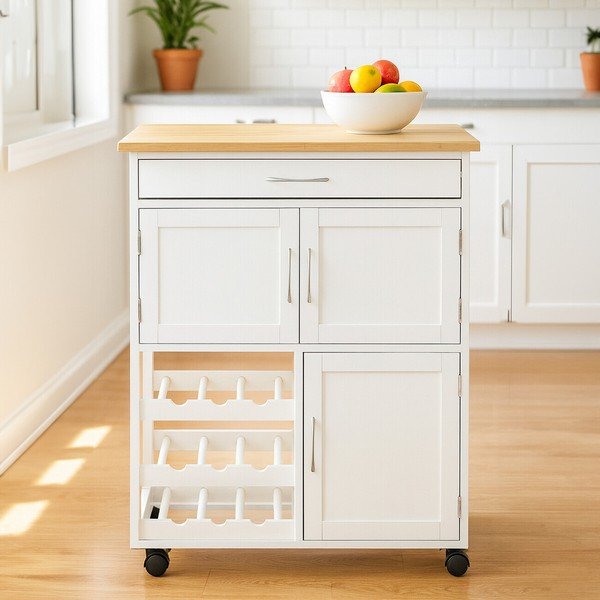 Bambusov servirni voziček na kolesih 37x67 cm Harlow – Premier Housewares-image-1