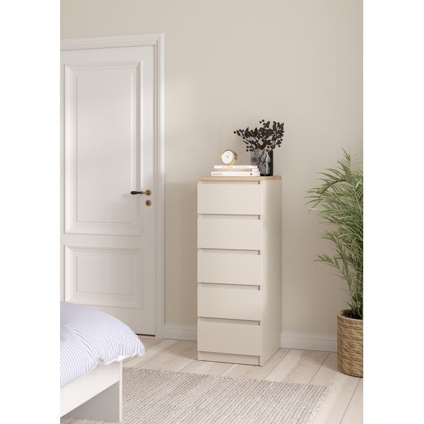 Kremno bela komoda 40x111x50 cm Naia – Tvilum-image-1