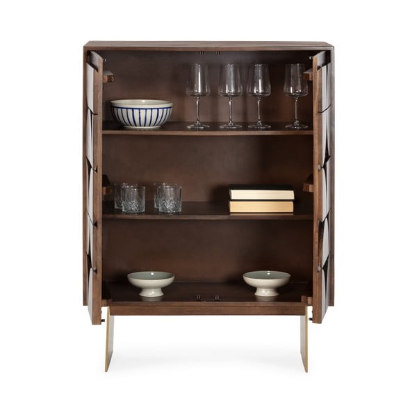 Rjava omarica iz masivnega manga 90x120x40 cm Trisha – MOME-image-3