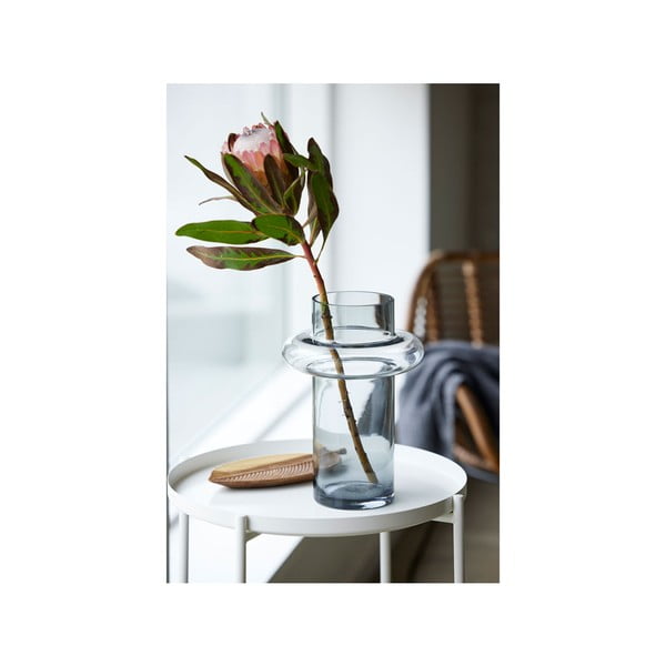 Vaza iz sivega stekla Lyngby Glas Tube, višina 30 cm-image-4
