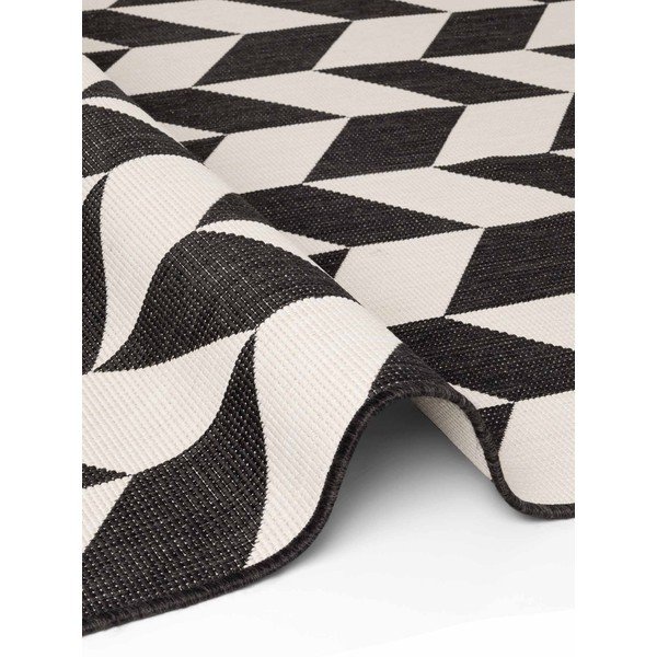 Črna/kremno bela notranja in zunanja preproga 200x300 cm Haringey Terrick – Ted Baker-image-4