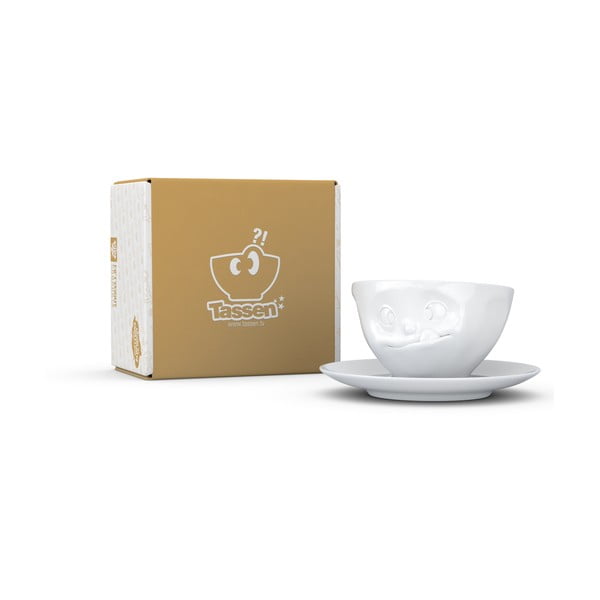 Bela porcelanasta skodelica s podstavkom 58products-image-2