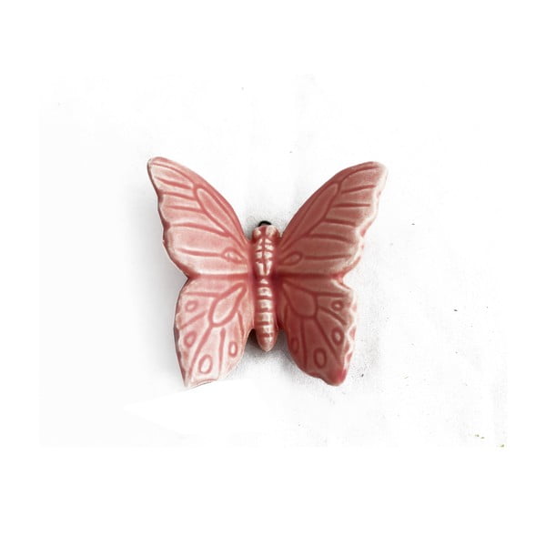 Keramični metulj za obešanje 6 kosov, roza-image-1