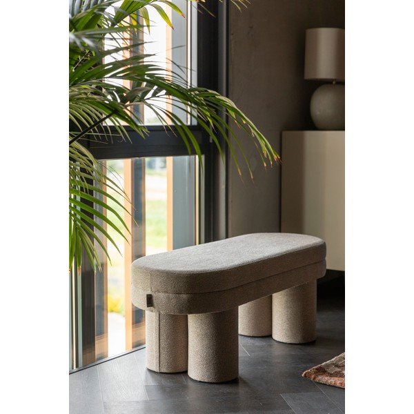 Bež klop iz tkanine bouclé Fern – Dutchbone-image-1