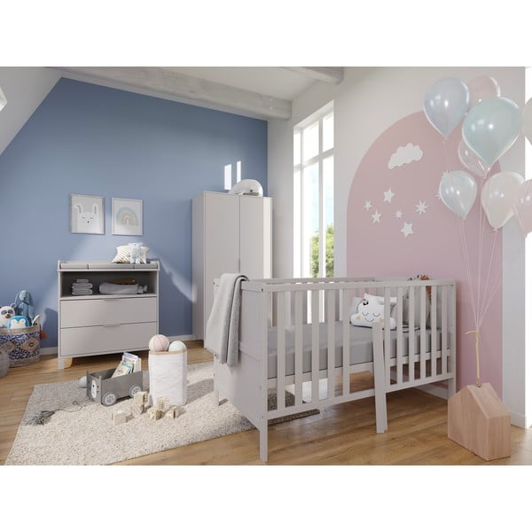 Kremno bela otroška komoda s previjalnim pultom 89x102x77 cm Alkmaar – Germania-image-4