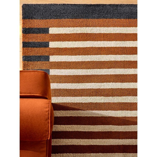 Oranžna preproga iz recikliranih vlaken 120x170 cm Lois – MADE-image-4