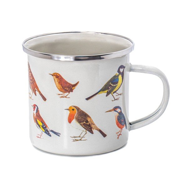Bela/rjava skodelica 310 ml Vintage Birds – Sass & Belle
