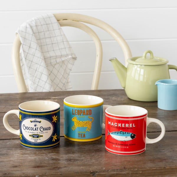 Temno modro-kremno bela keramična skodelica 350 ml Chocolat Chaud – Rex London-image-3