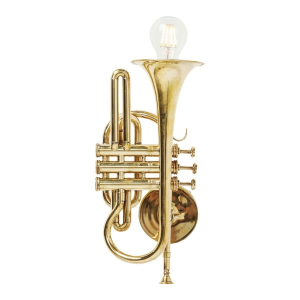 Stenski obešalnik v zlati barvi Kare Design Trumpet Jazz
