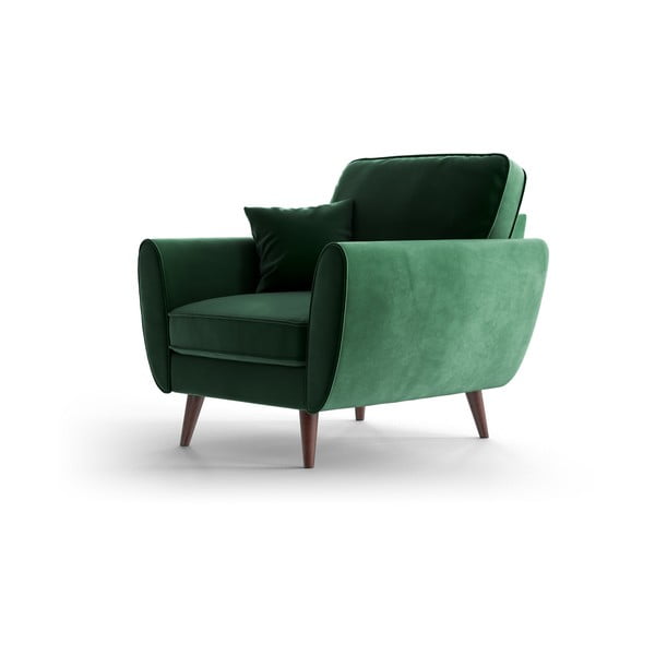 Fotelj iz zelenega žameta My Pop Design Auteuil