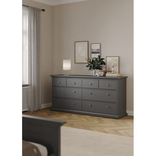 Siva nizka komoda 183x87 cm Paris – Tvilum-image-1