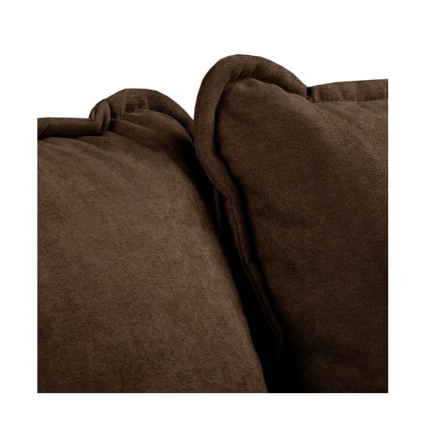 Temno rjava kotna sedežna garnitura (z desnim kotom) Beata – Ropez-image-1